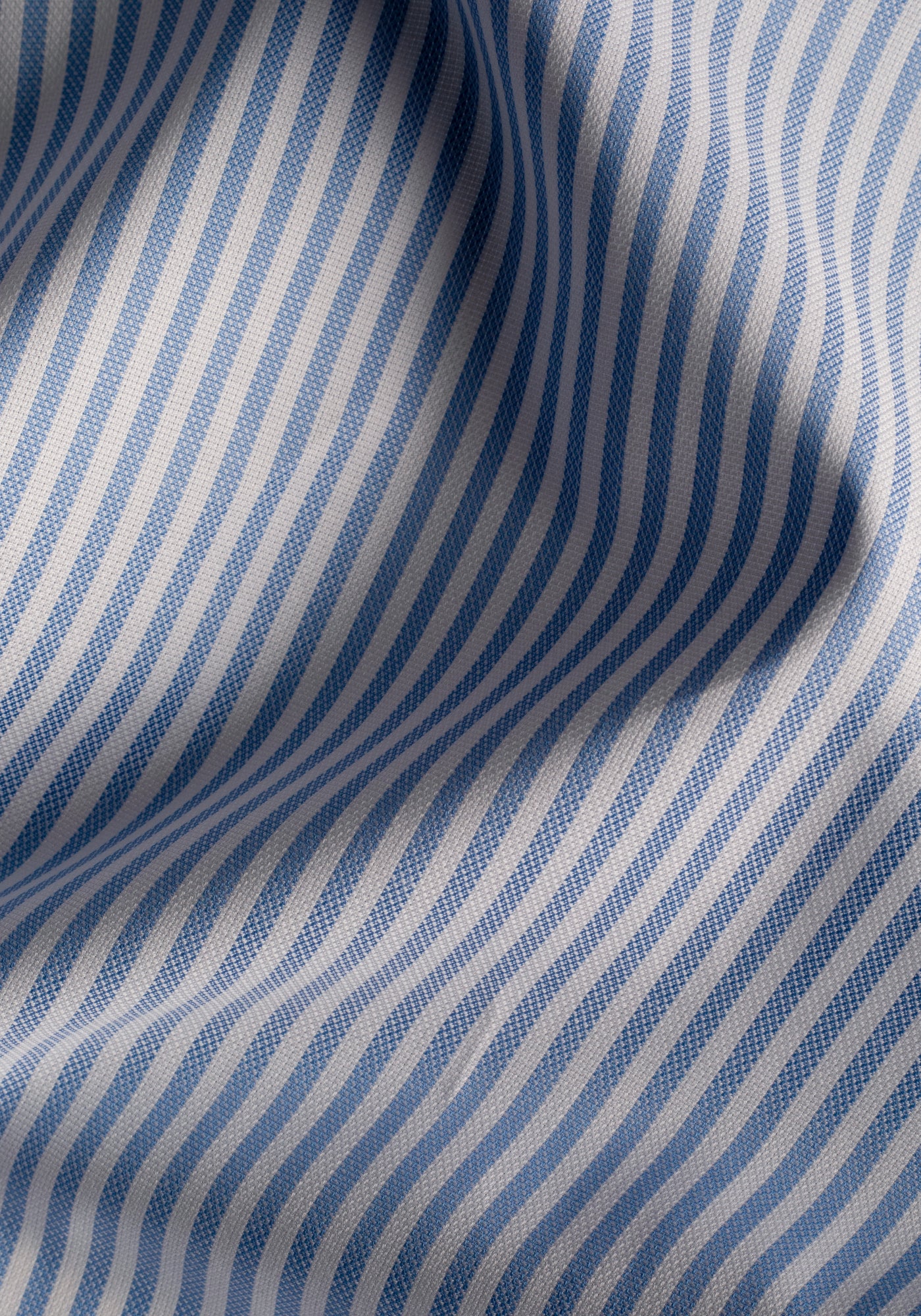 Soft Blue Stripe Two-Ply Oxford Shirt