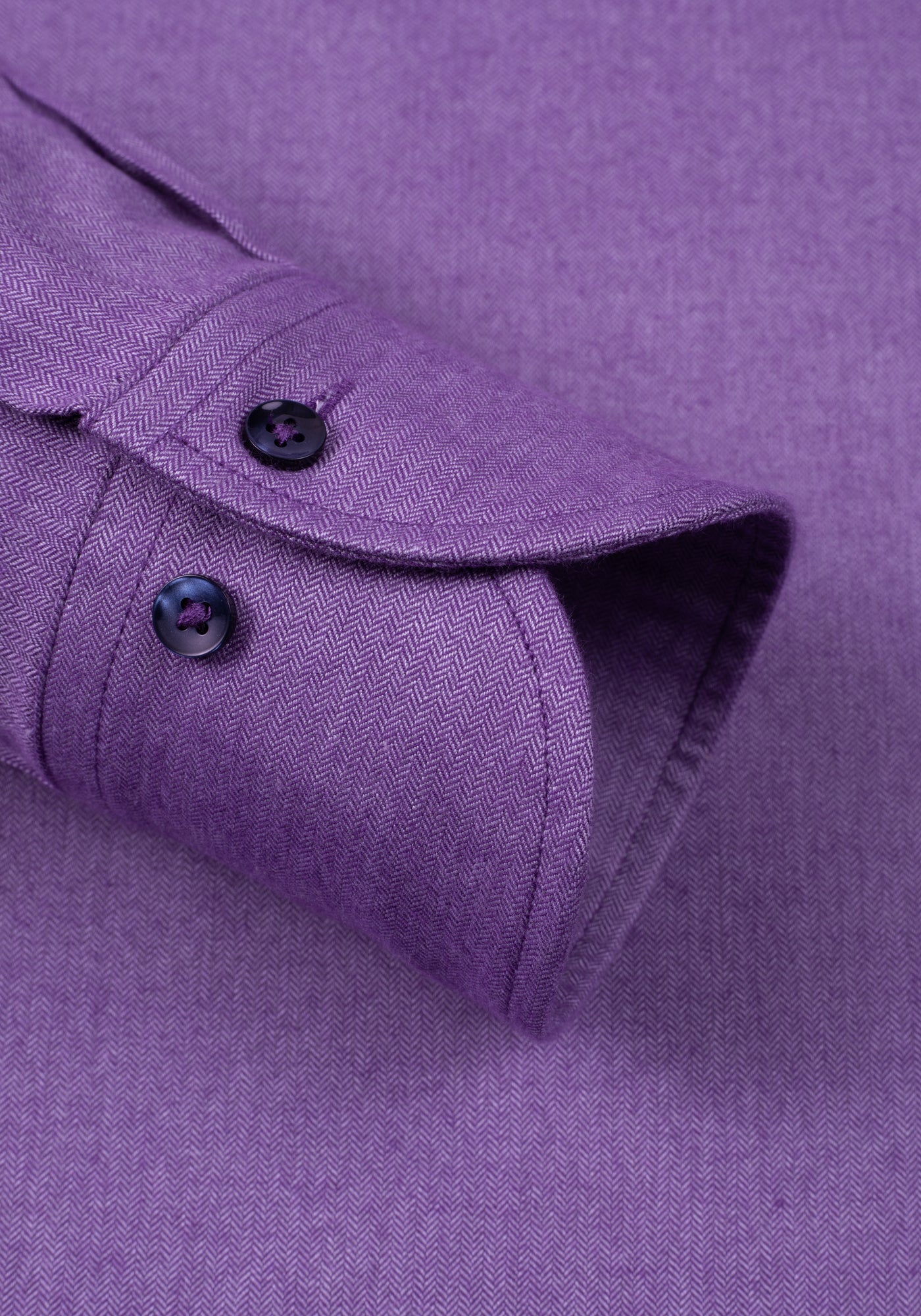 Royal Purple Herringbone Flannel Shirt