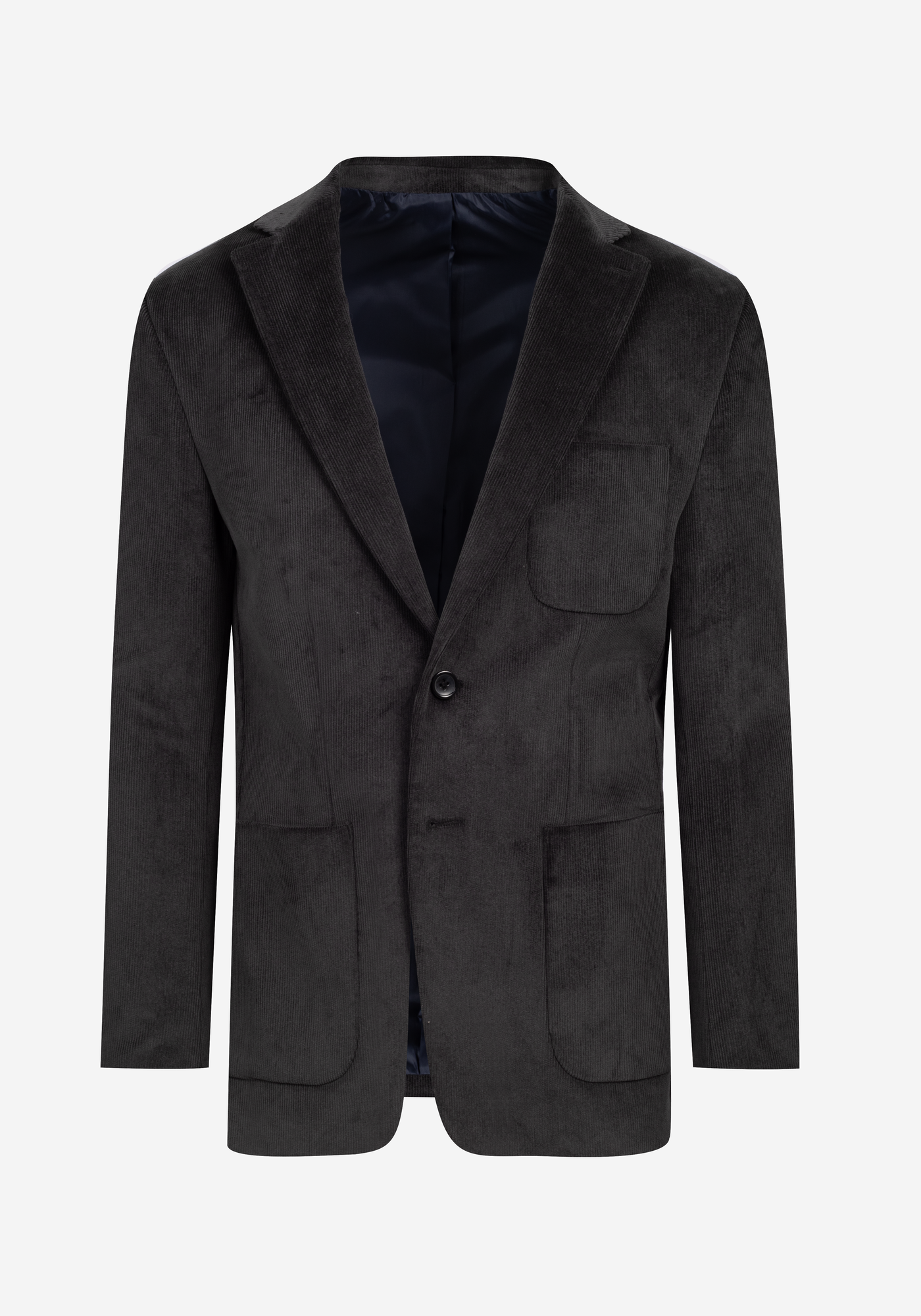 Slim Fit Faded Black Stripe Corduroy Blazer