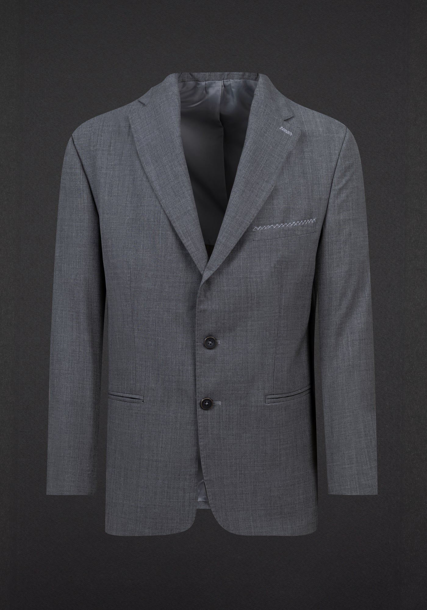 Gentle Grey Semi-Italian Handmade 130S Cool Wool Blazer