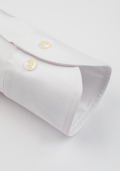 Arctic White Basket Weave Shirt