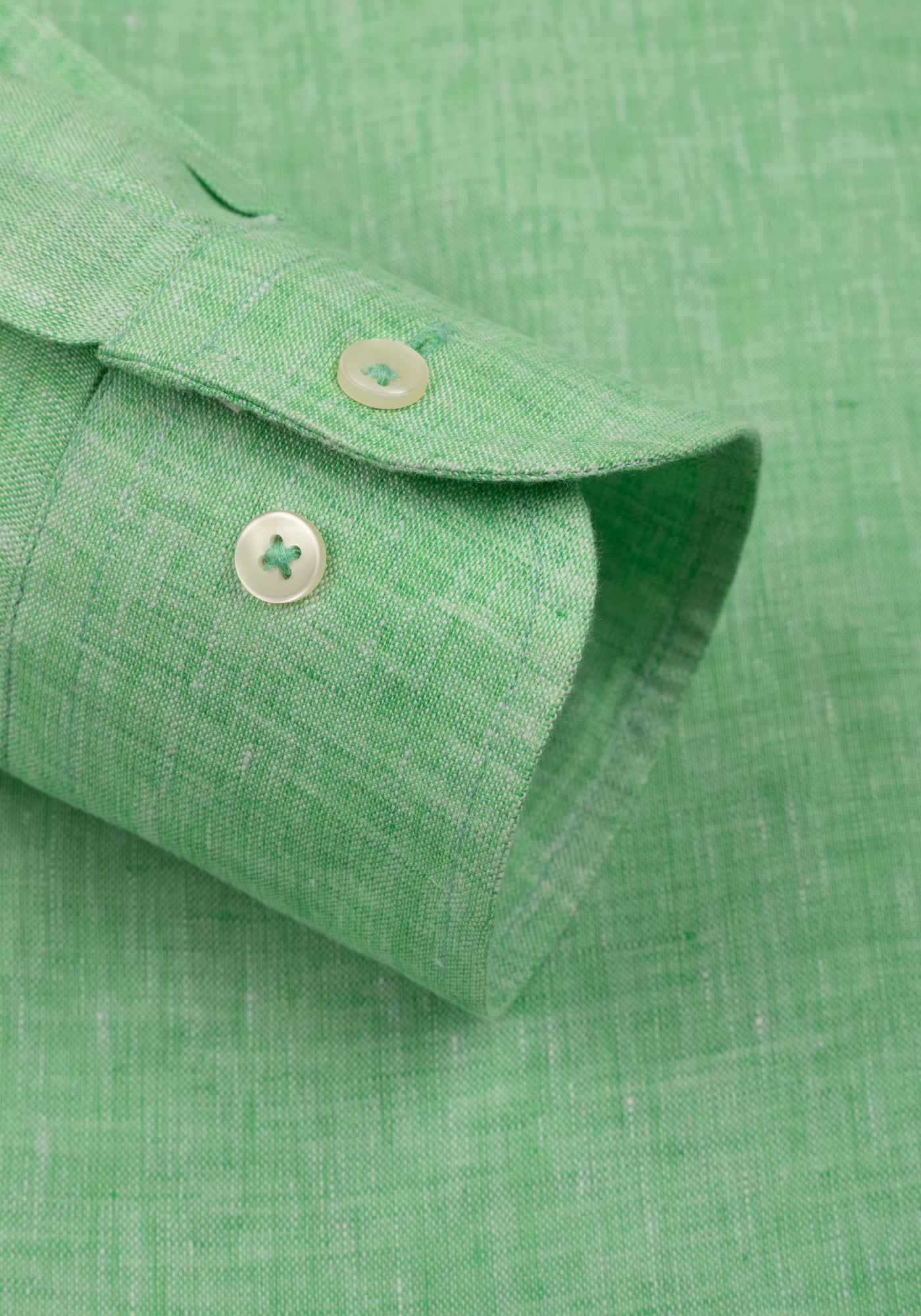 Lime Green Belgian Linen Shirt