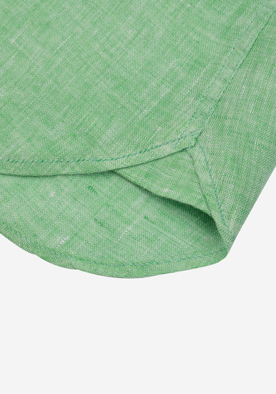 Lime Green Belgian Linen Shirt