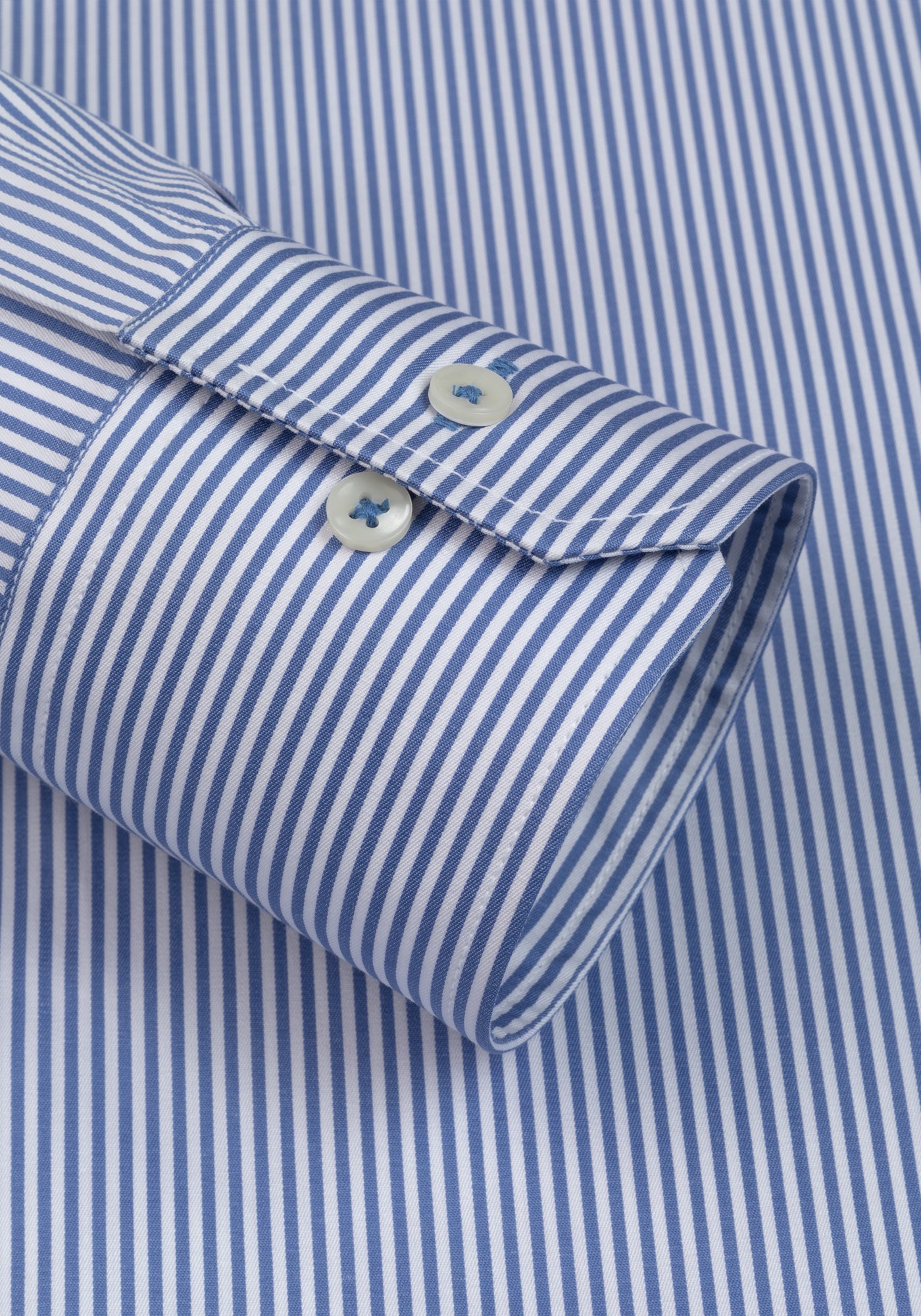 Giza 87 Cotton Royal Blue Stripe Signature Twill Shirt