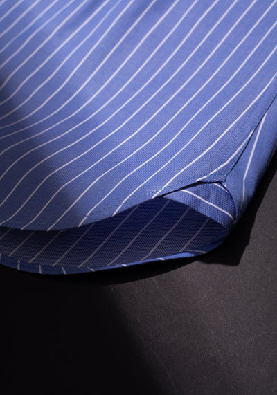 Vintage Blue Stripe Basket Weave Shirt