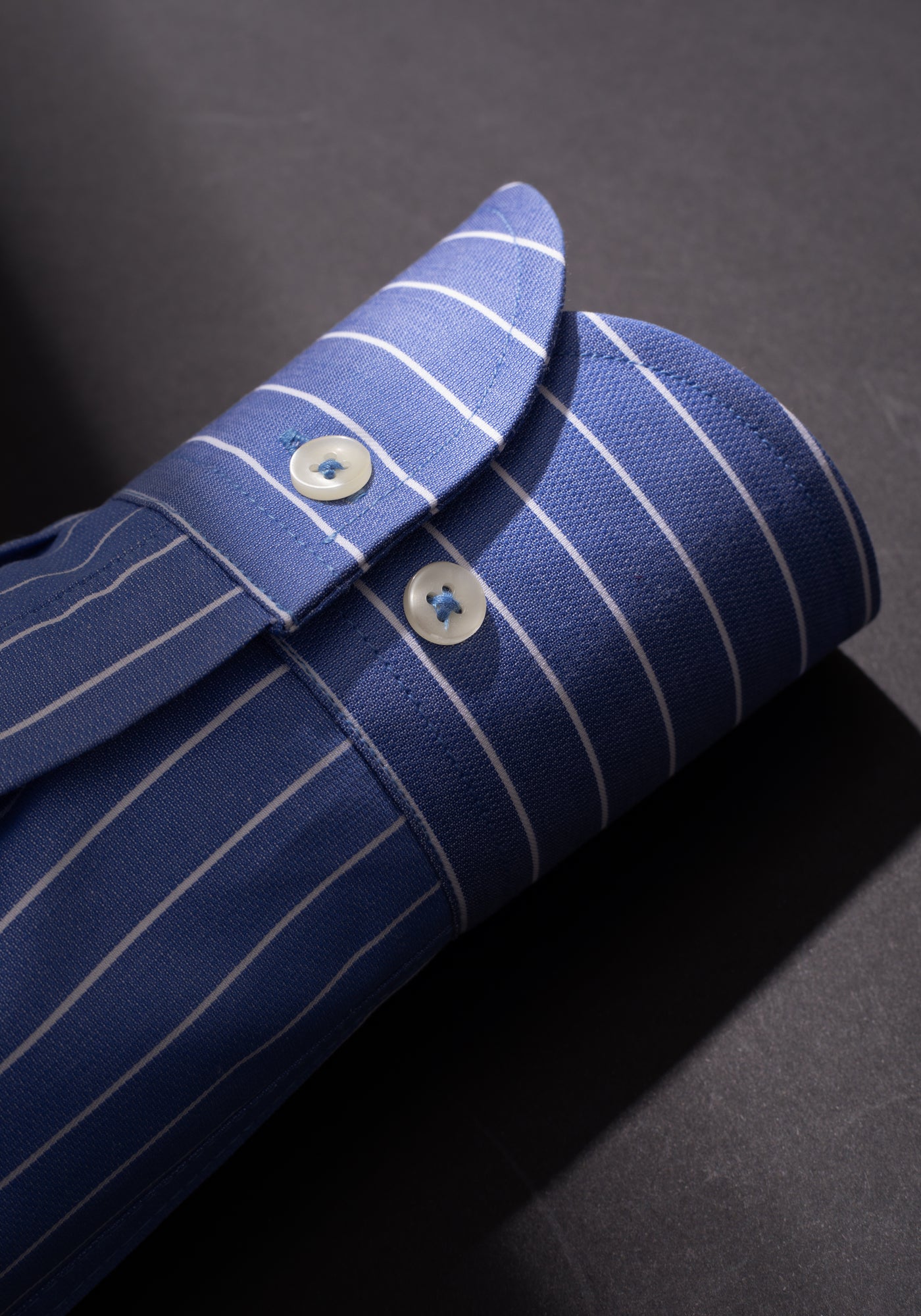 Vintage Blue Stripe Basket Weave Shirt