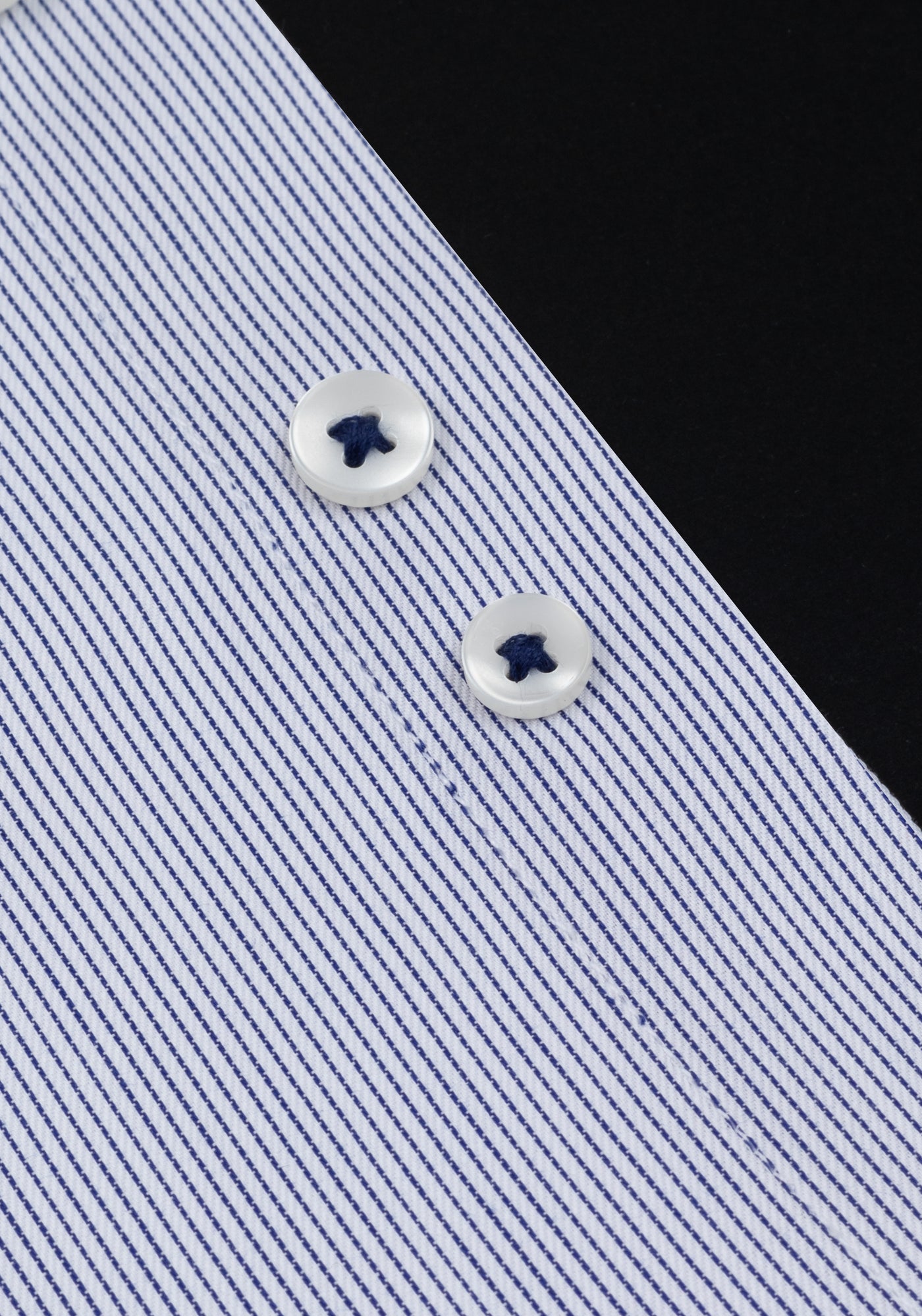 Giza 87 Cotton Granite Blue Stripe Signature Twill Shirt