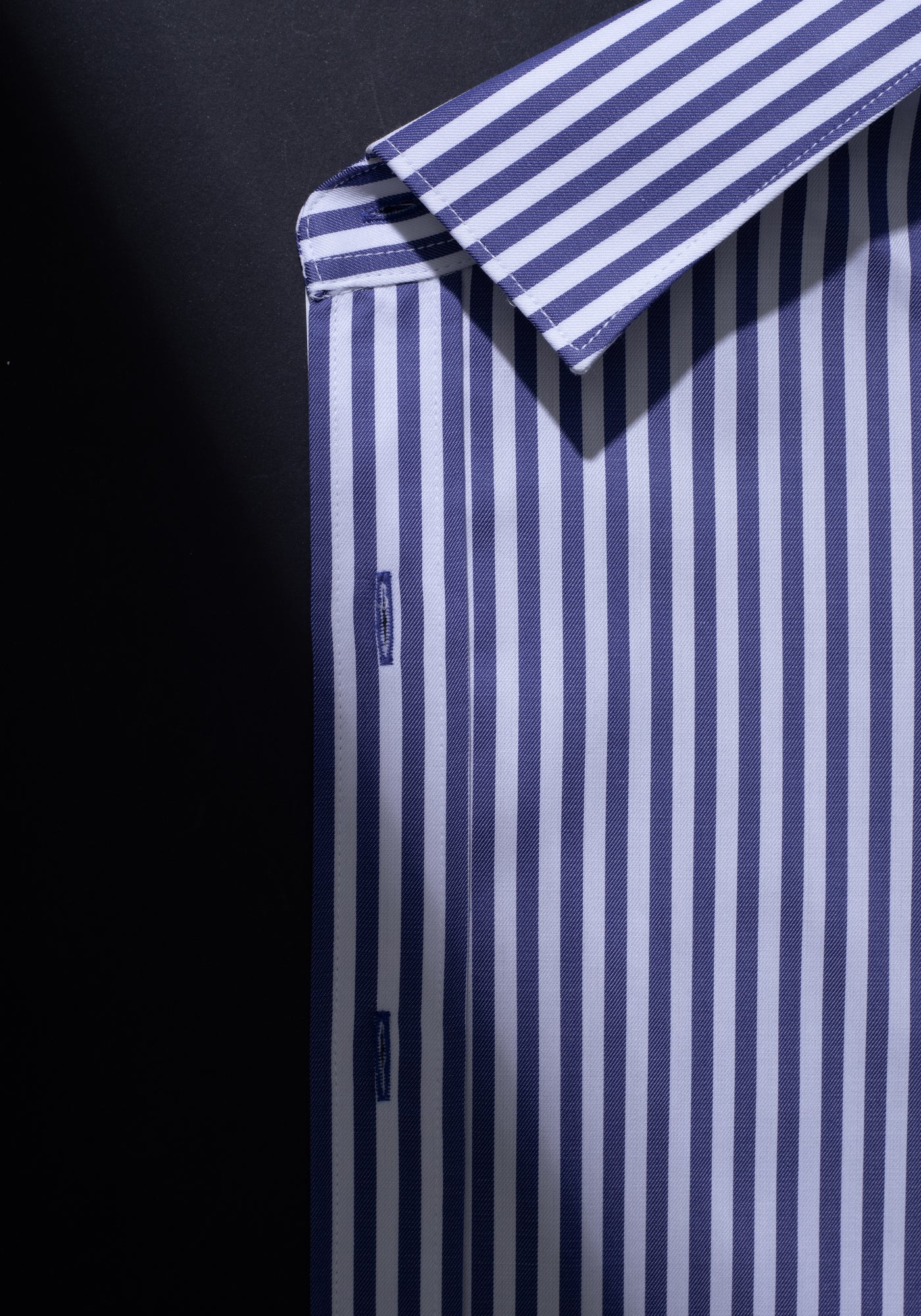 Giza 87 Cotton Atlantic Blue Stripe Signature Twill Shirt