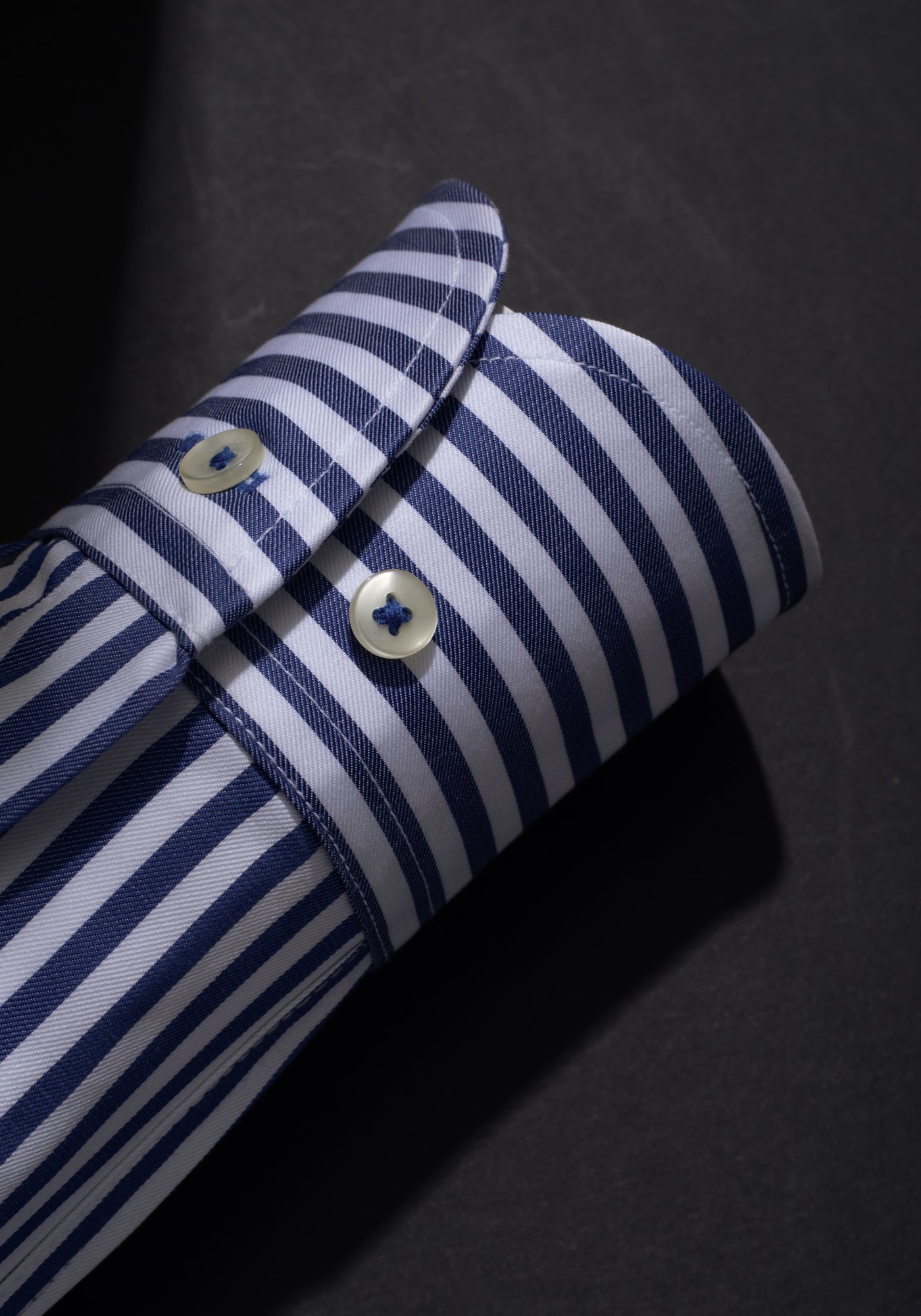 Giza 87 Cotton Atlantic Blue Stripe Signature Twill Shirt