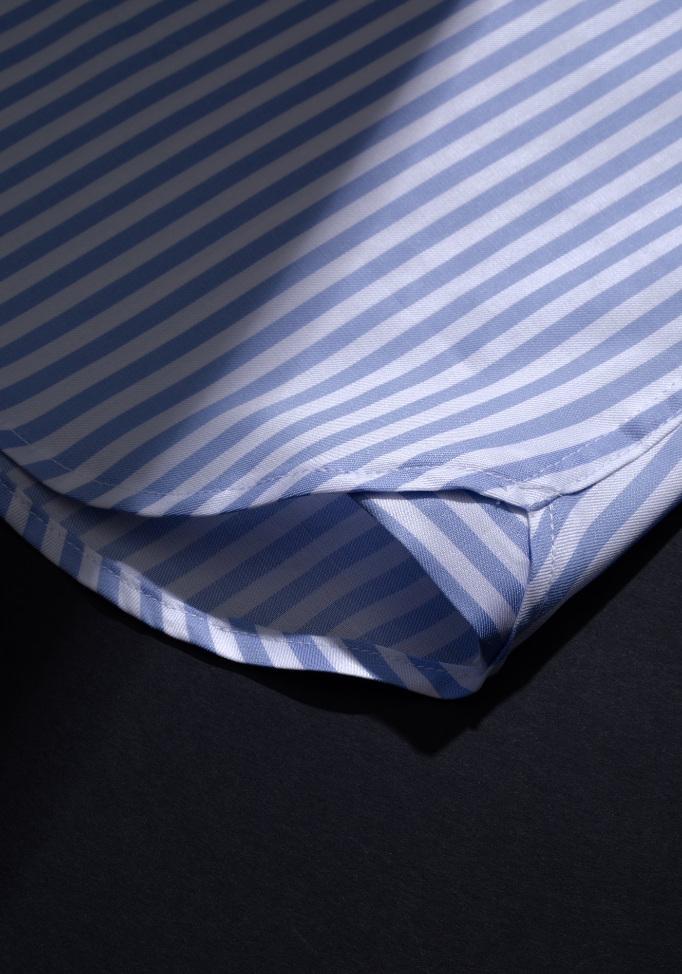 Giza 87 Cotton Mystic Blue Stripe Signature Twill Shirt