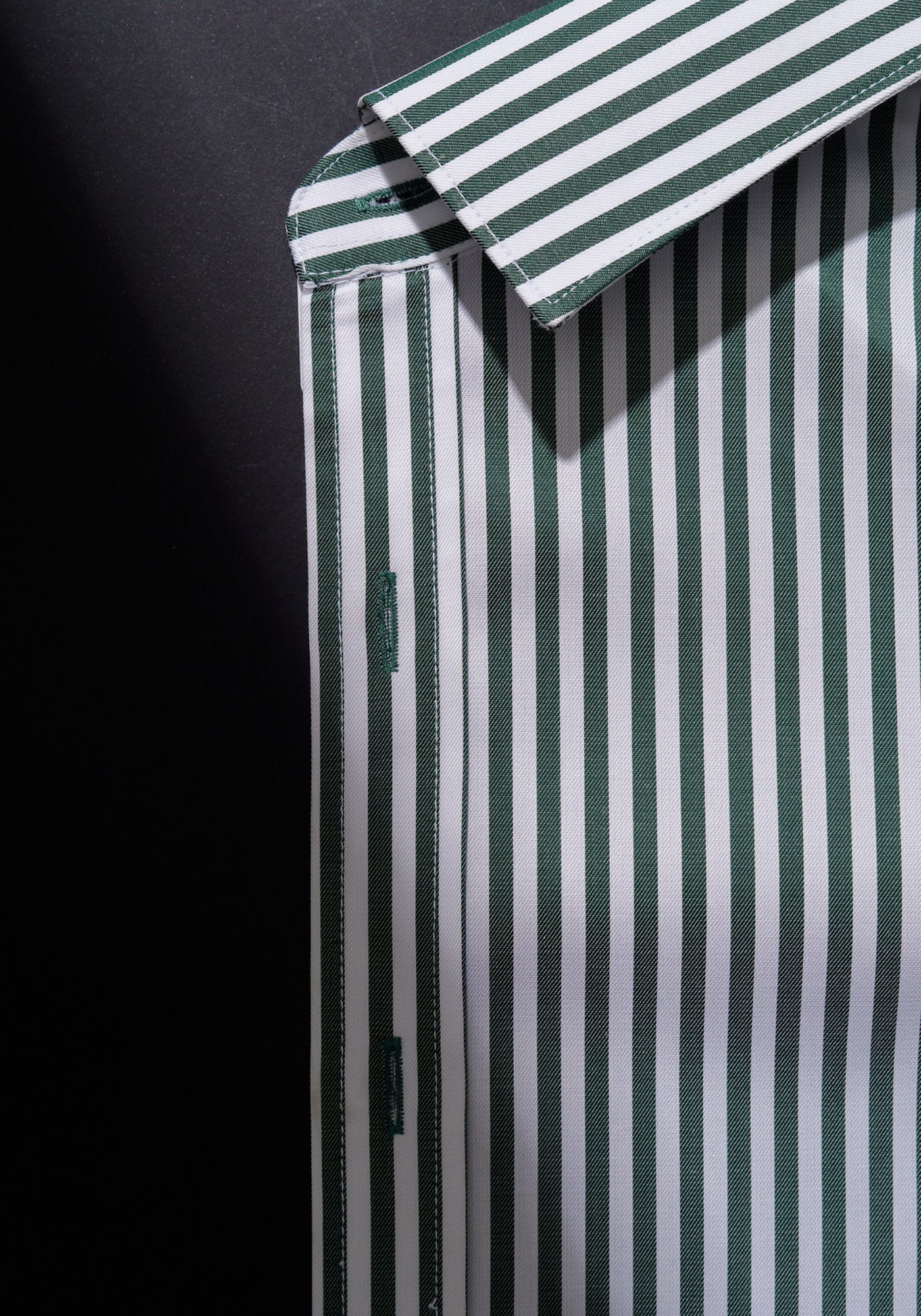 Giza 87 Cotton Emerald Green Stripe Signature Twill Shirt