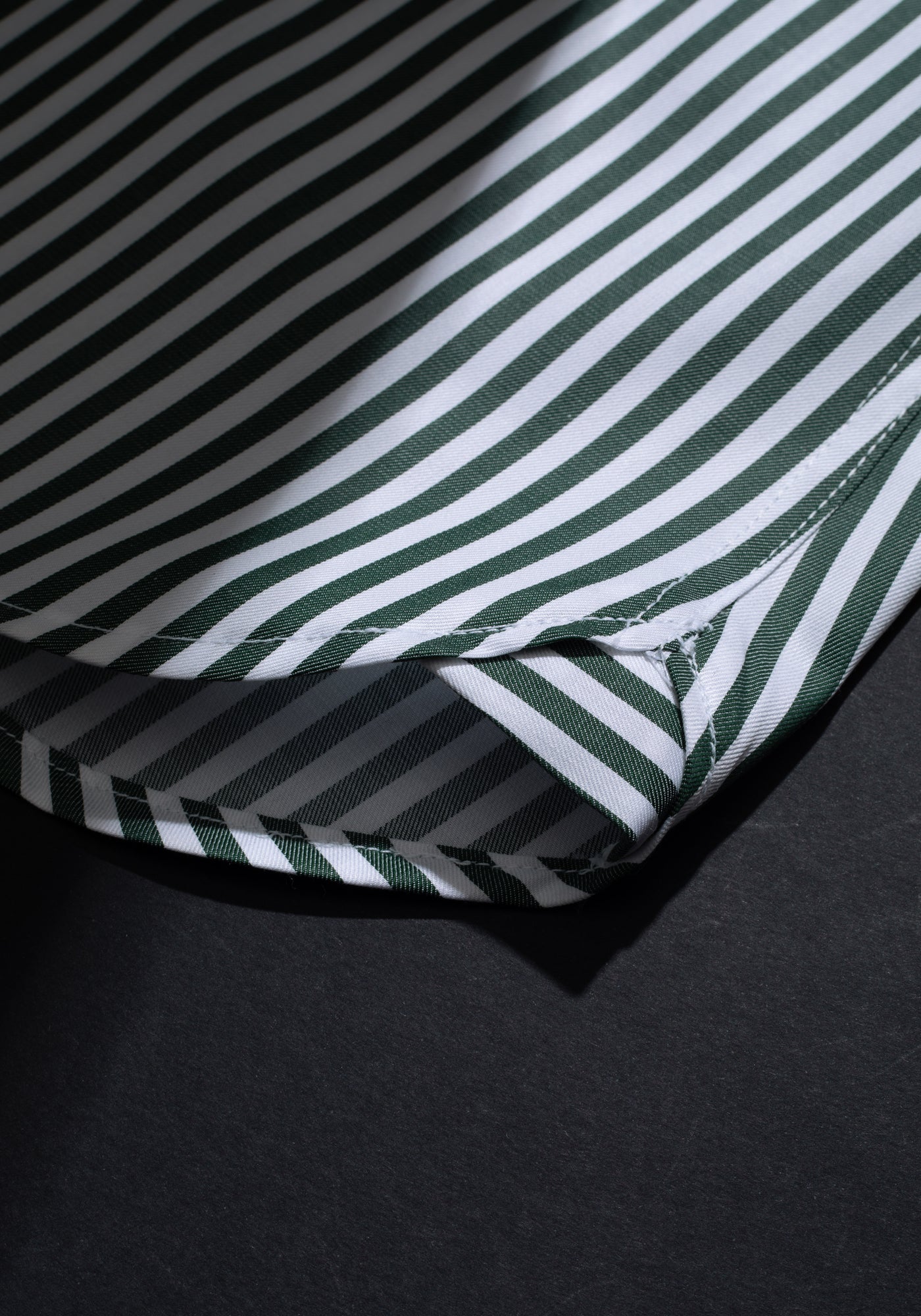 Giza 87 Cotton Emerald Green Stripe Signature Twill Shirt