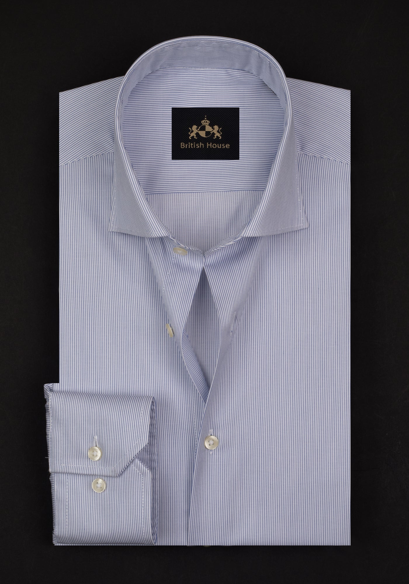 Haze Blue Stripe Fine Twill Shirt