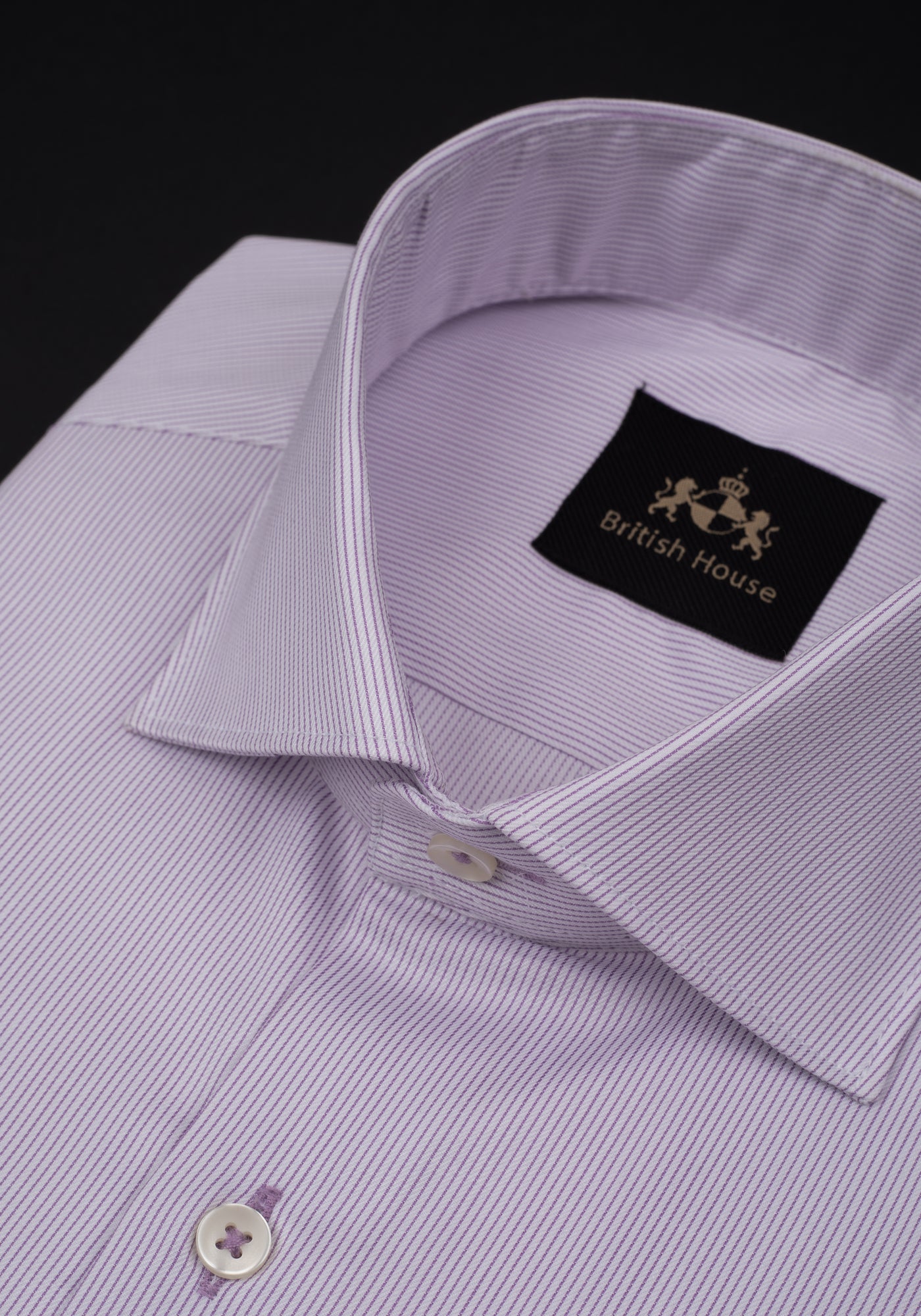 Berry Purple Stripe Fine Twill Shirt