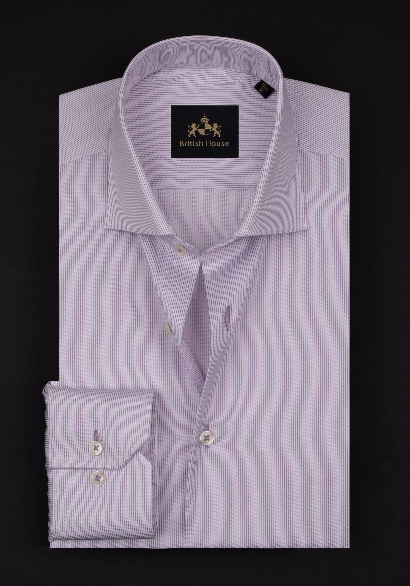 Berry Purple Stripe Fine Twill Shirt