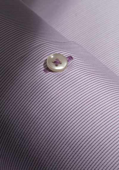 Berry Purple Stripe Fine Twill Shirt