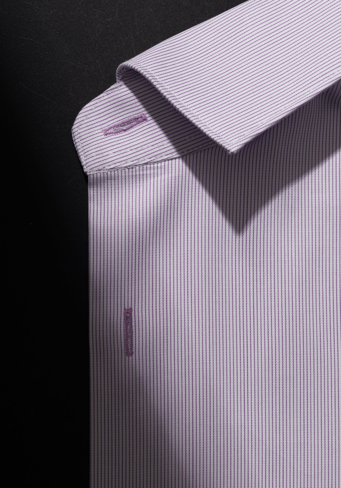 Berry Purple Stripe Fine Twill Shirt