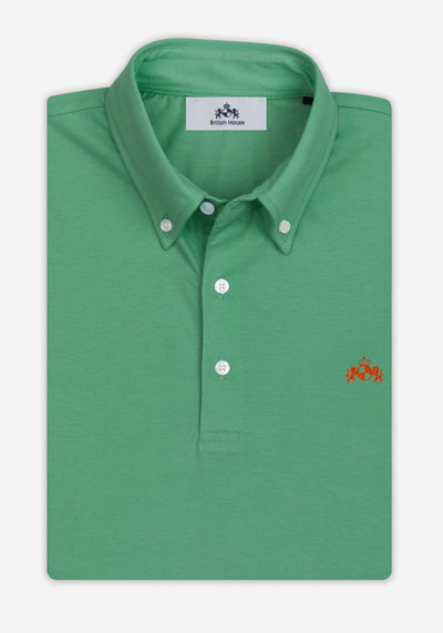 Jade Green Cotton Polo Shirt