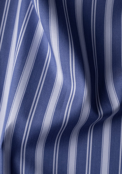 Royal Blue Stripe Basket Weave Shirt