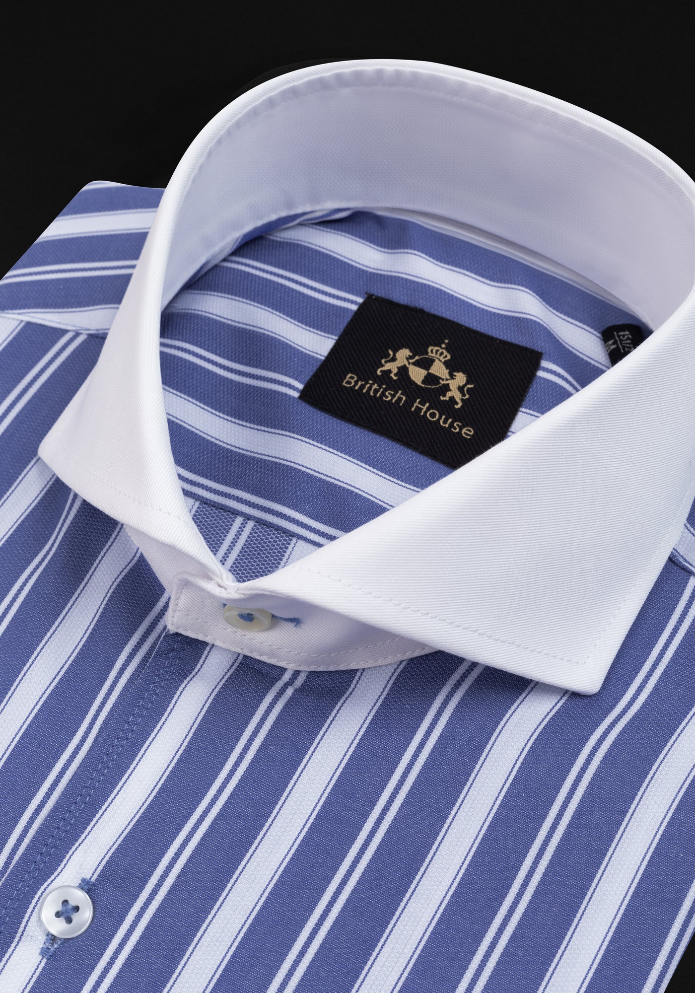 Royal Blue Stripe Basket Weave Shirt