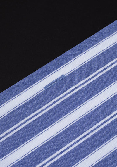 Royal Blue Stripe Basket Weave Shirt