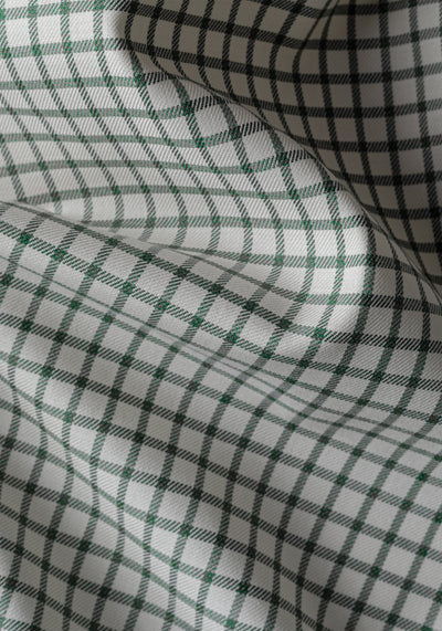 Ivy Green White Checked Twill Shirt