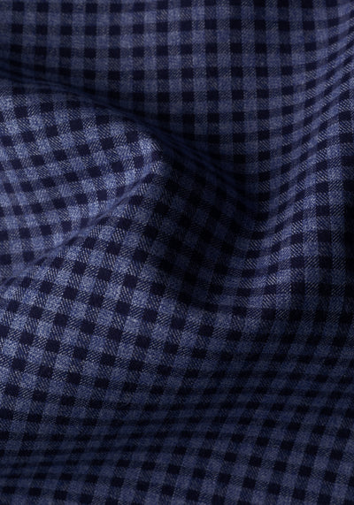 Claret Navy Checked Flannel Shirt