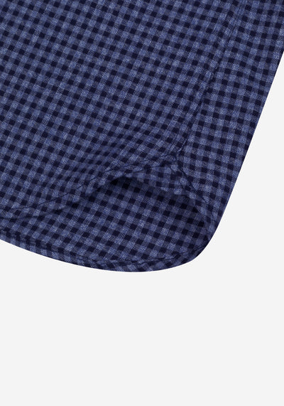 Claret Navy Checked Flannel Shirt