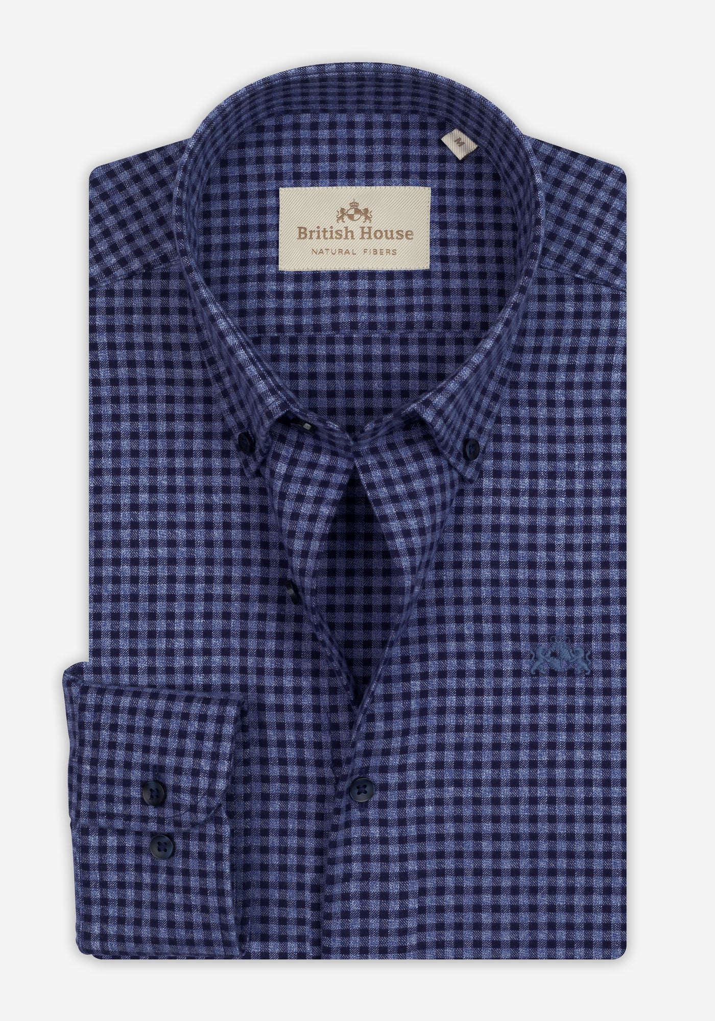 Claret Navy Checked Flannel Shirt