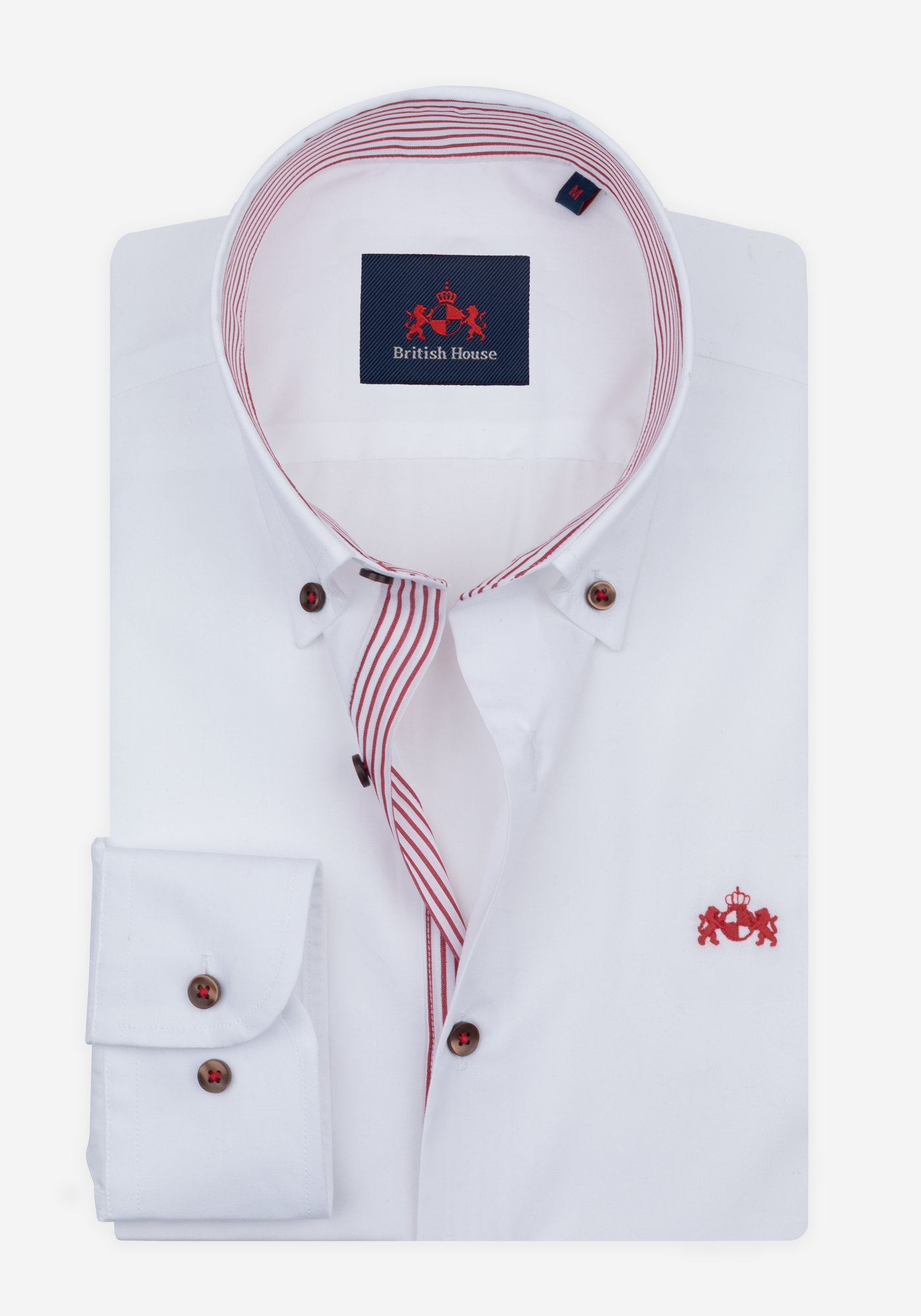 Moonlight White Red Poplin Shirt