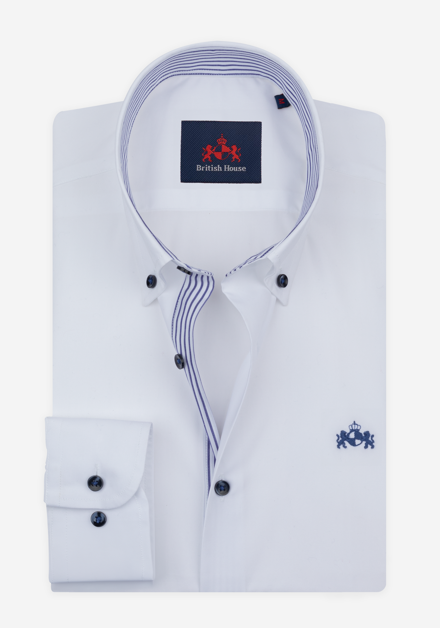 White True Navy Poplin Shirt