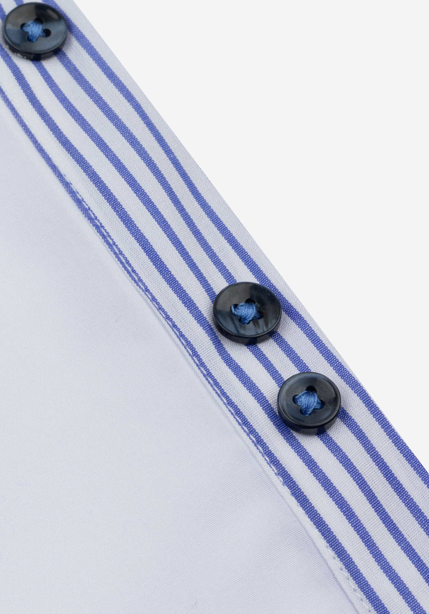 White Classic Blue Poplin Shirt