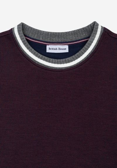 Berry Burgundy Cotton Sweatshirt