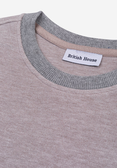 Muted Beige Cotton Sweatshirt