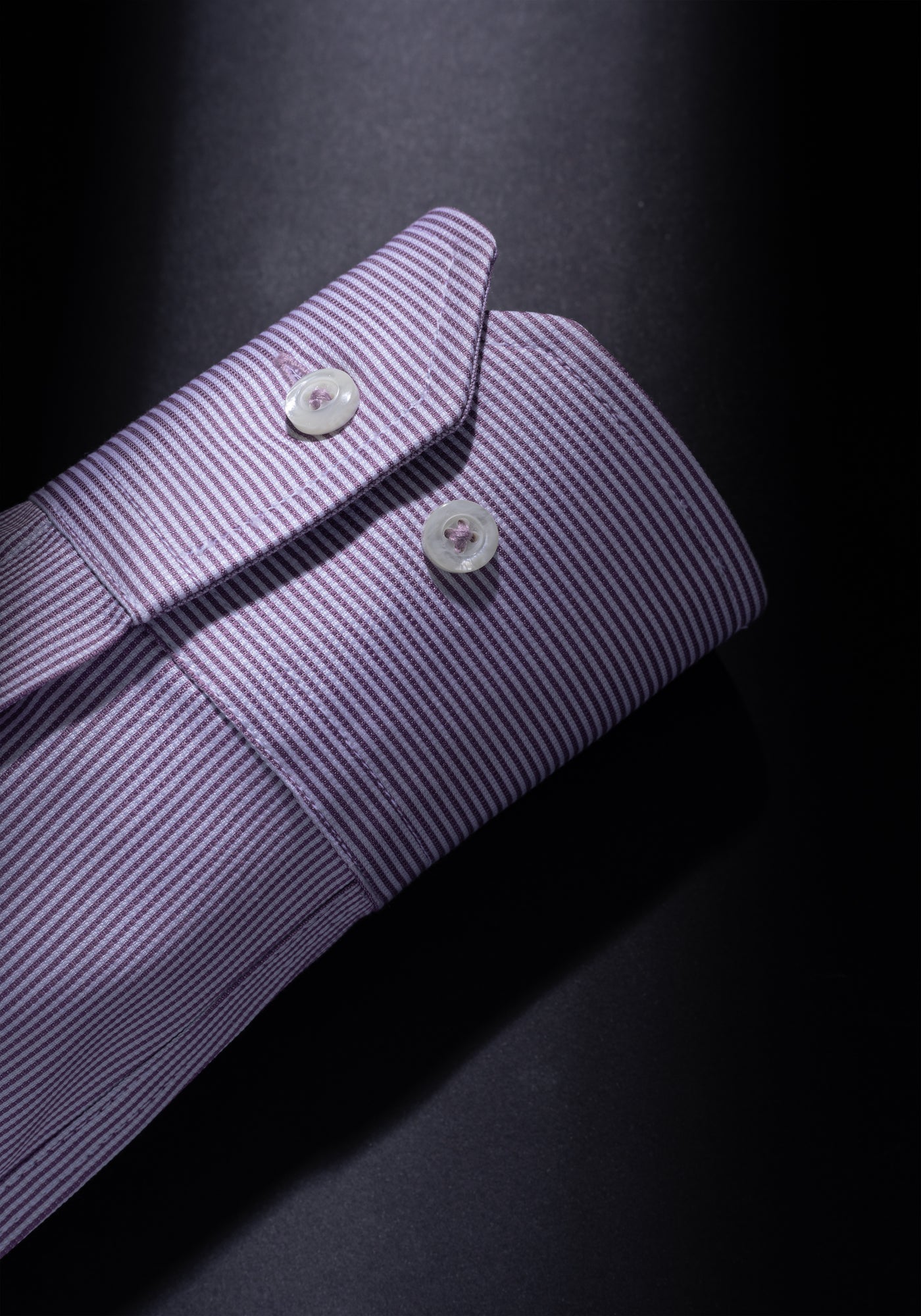 Giza 87 Cotton Frosted Violet Stripe Basket Weave Shirt