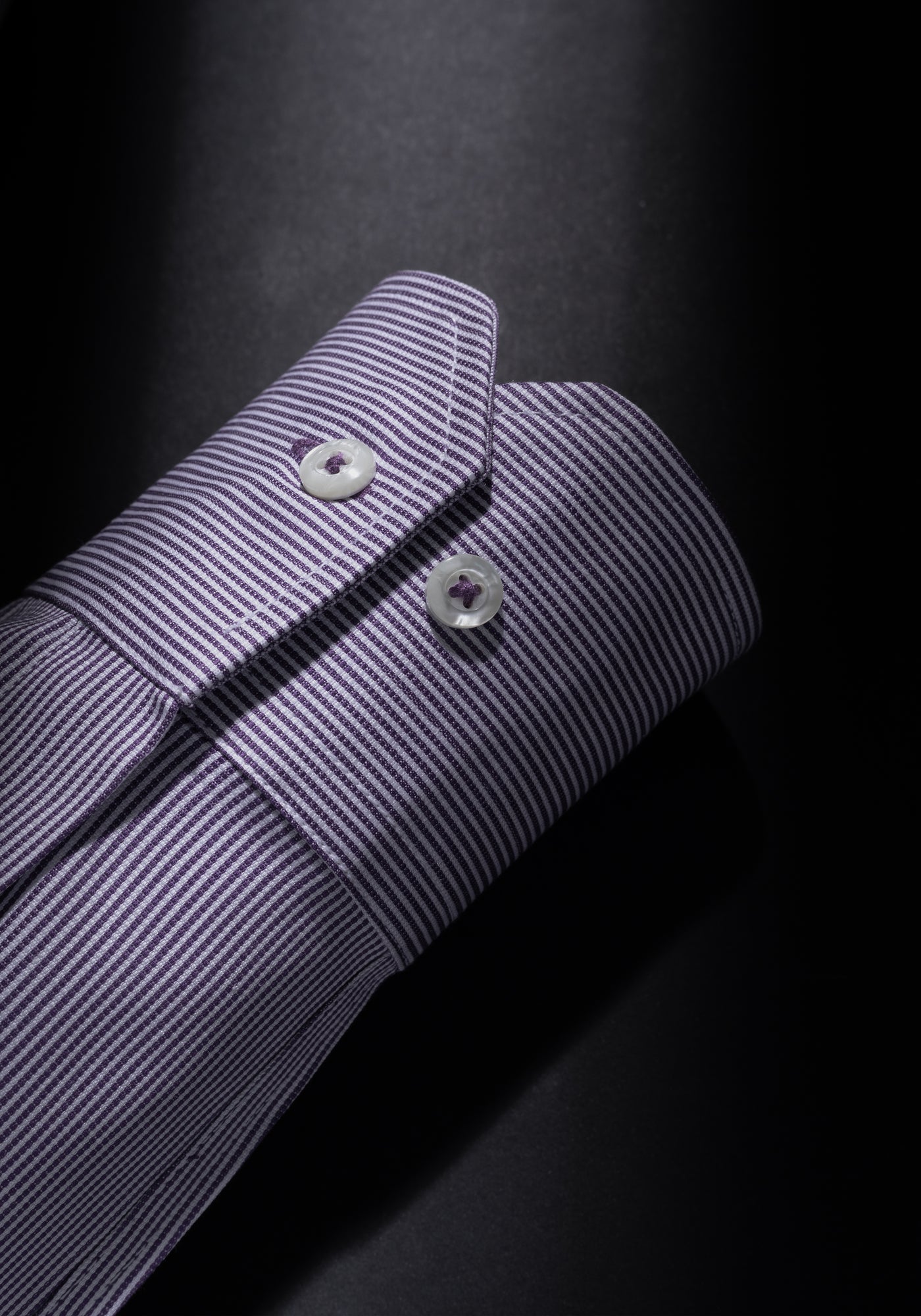 Giza 87 Cotton Haze Purple Stripe Basket Weave Shirt