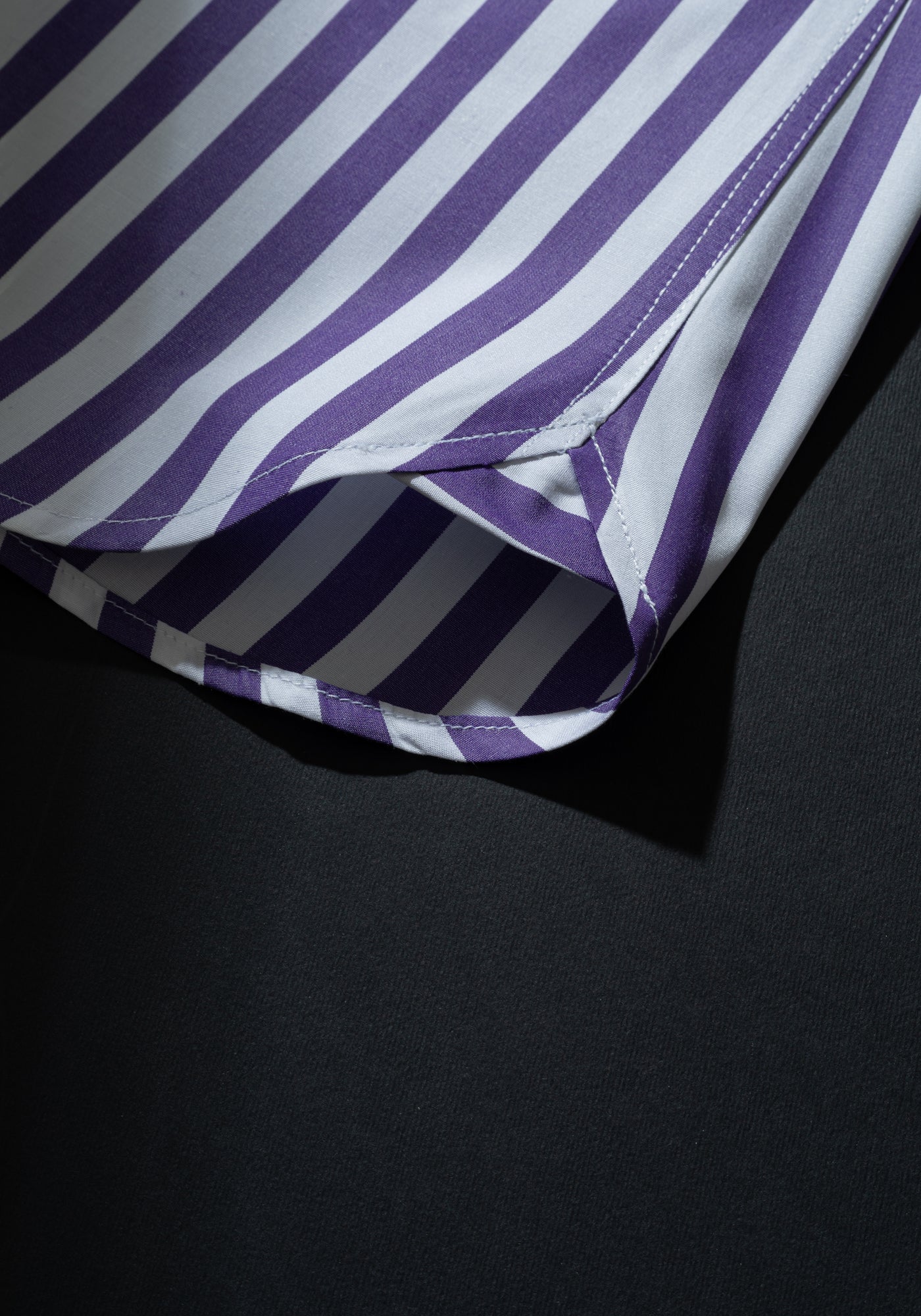 Giza 87 Cotton Lavender Purple Stripe Fine Oxford Shirt