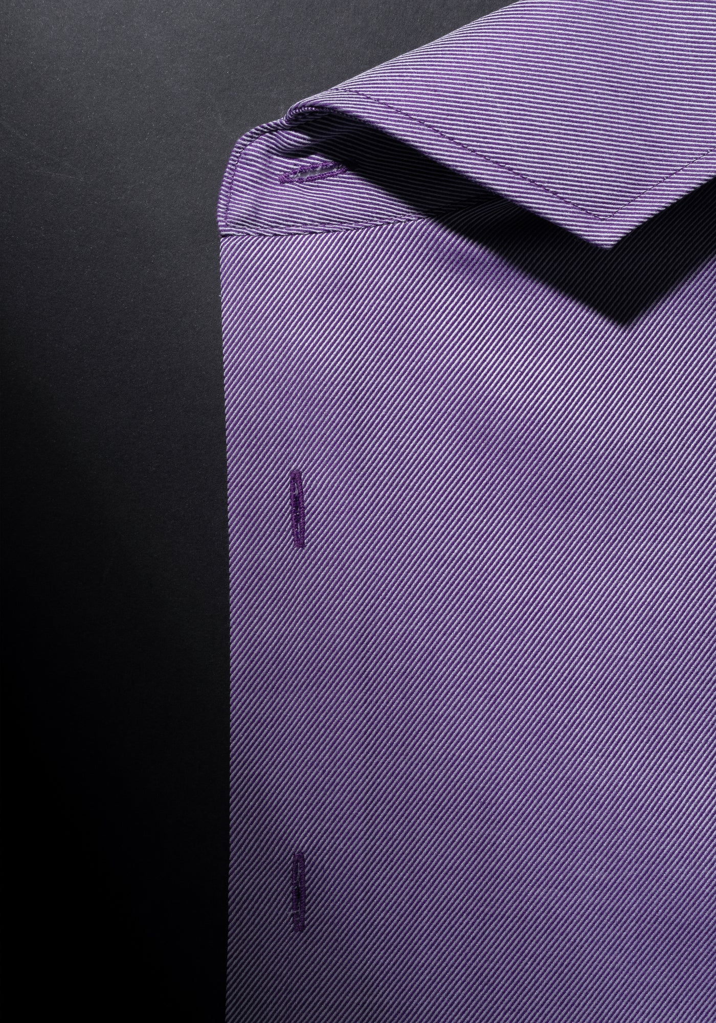 Giza 87 Cotton Dusk Violet Stripe Fine Twill Shirt