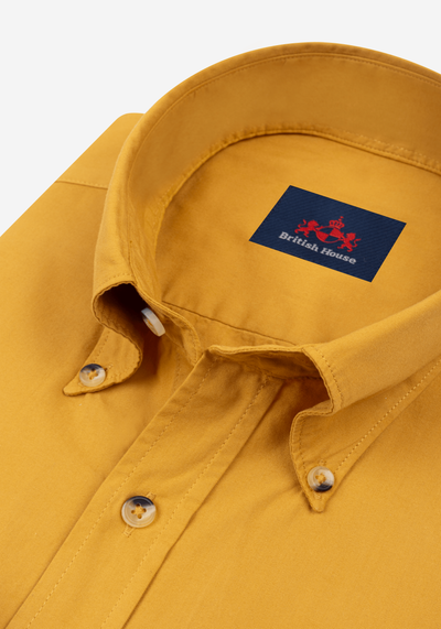 Ochre Yellow Piece-Dyed Shirt