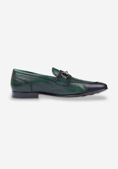 Herbal Green Calf-Skin Leather Shoes