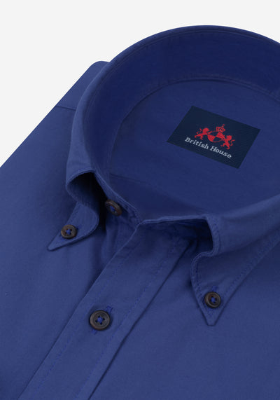 Noble Blue Piece-Dyed Shirt