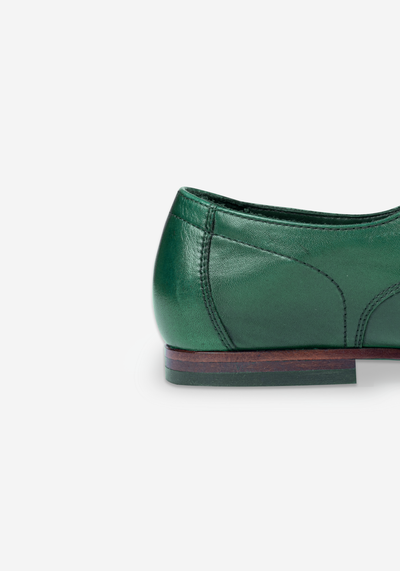 Ivy Green Calf-Skin Leather Lace-up