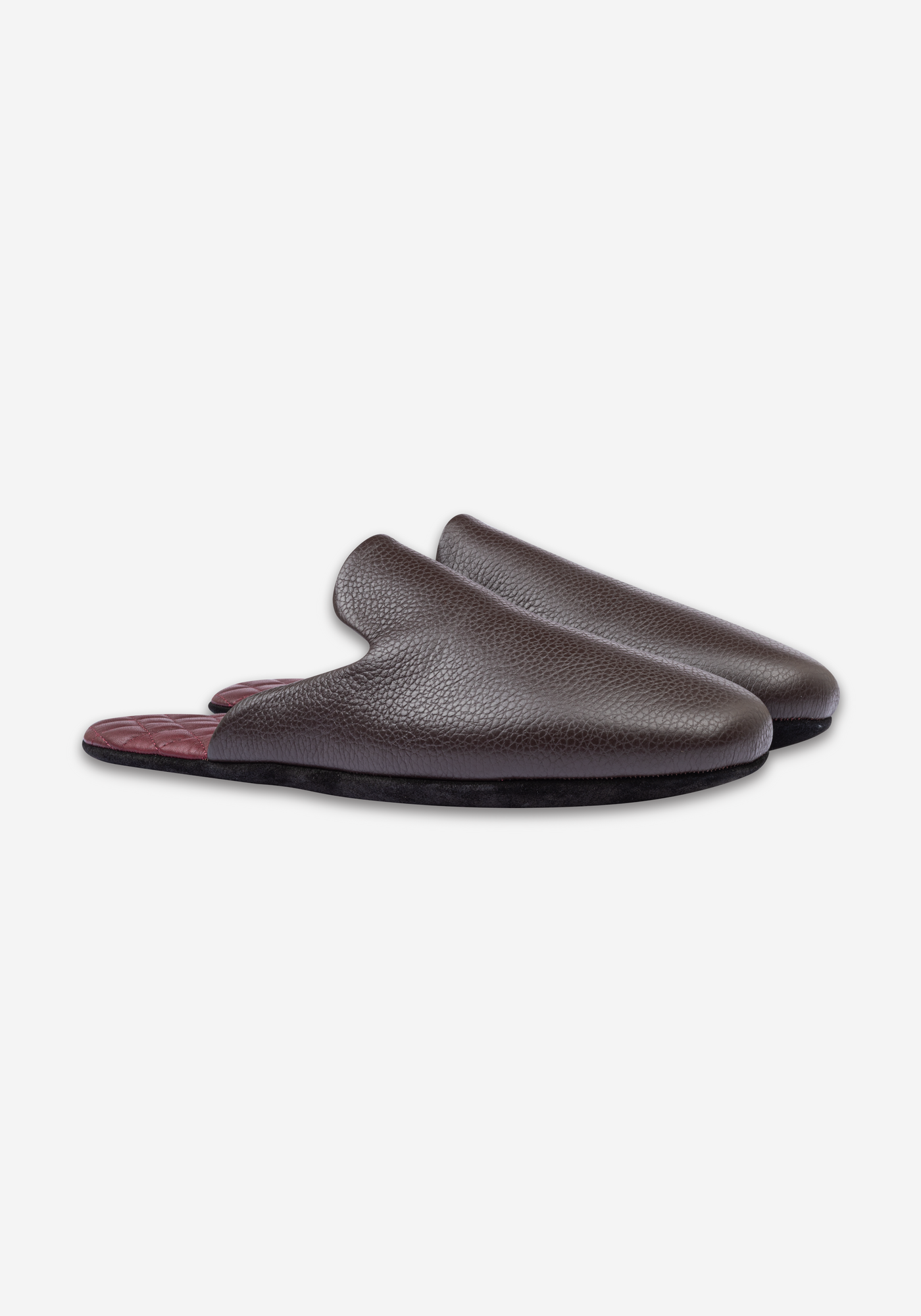 Amber Brown Calf-Skin Leather English Slipper