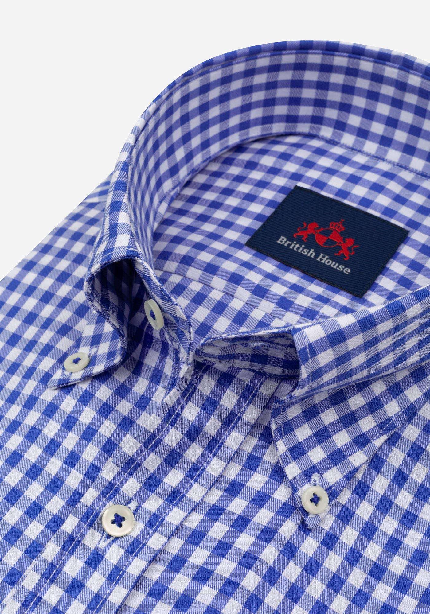 Classic Blue Checked Twill Shirt