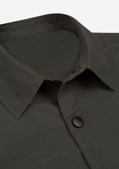 Shadow Olive Piece-Dyed Overshirt