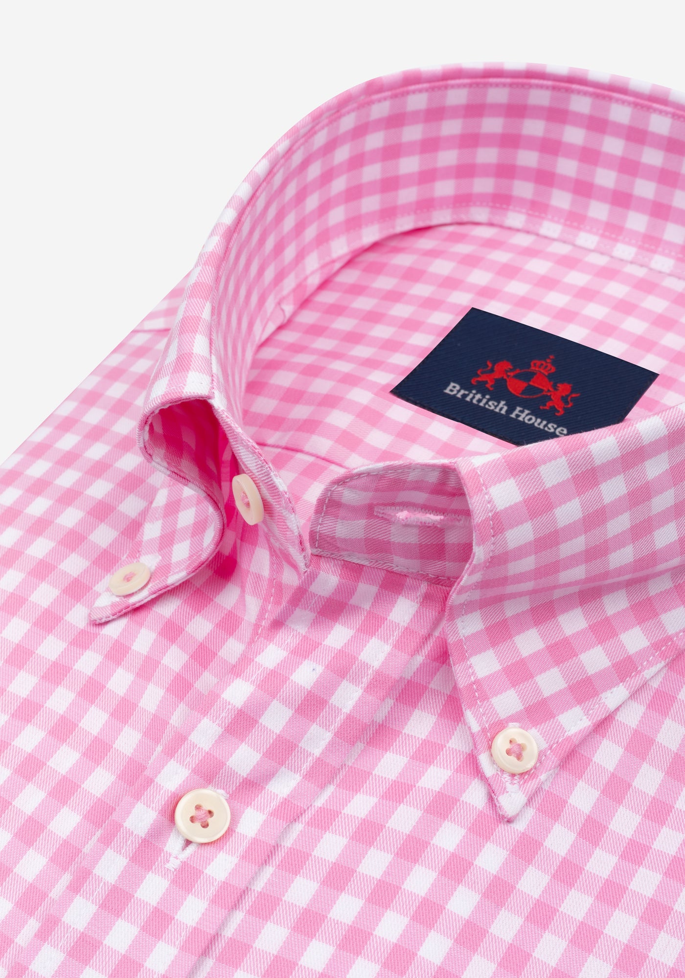 Petal Pink Checked Twill Shirt