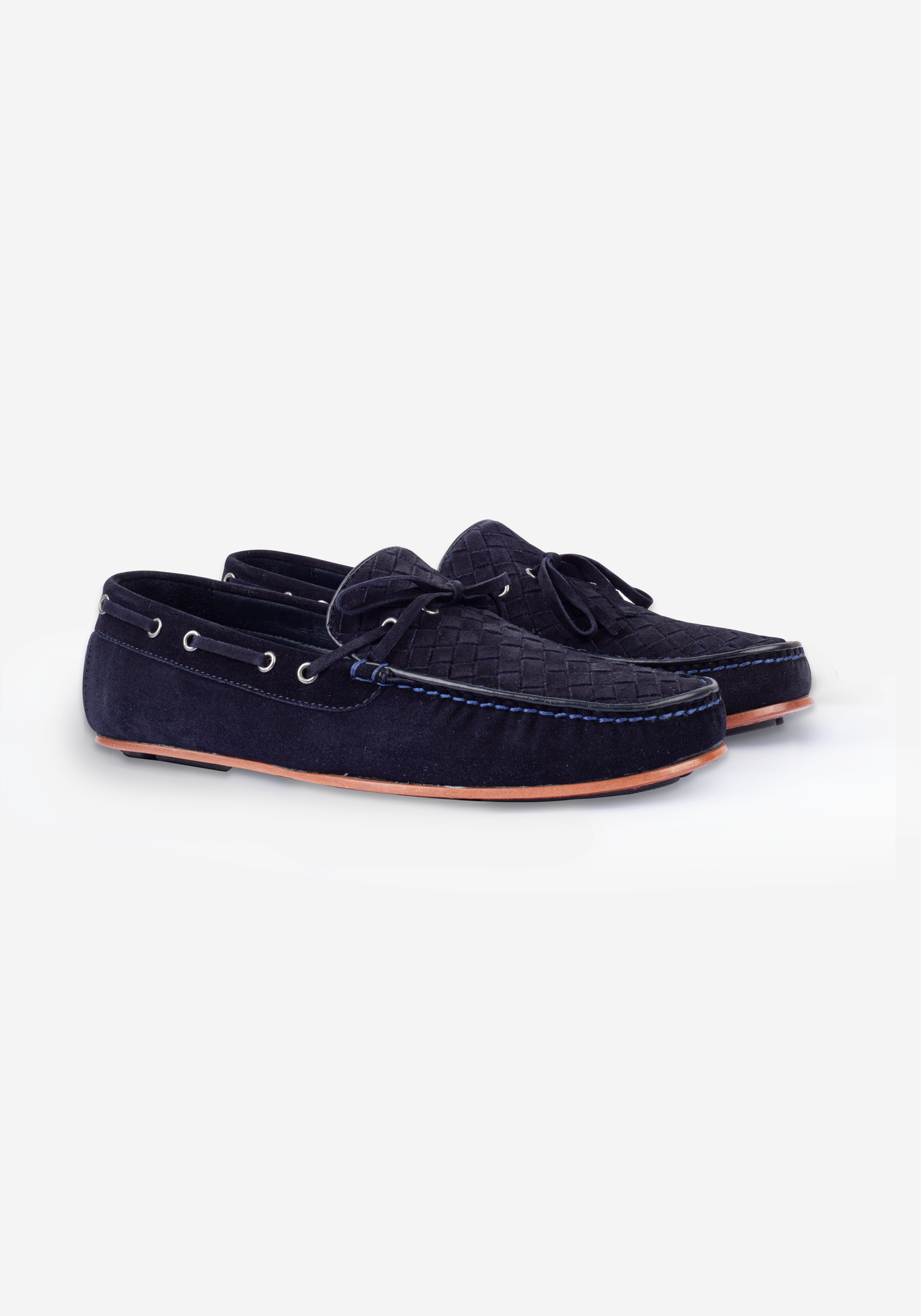 Twilight Blue Quilted Suede Slip On