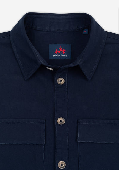 Midnight Blue Cotton Overshirt