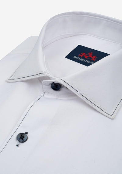 Pristine White Twill Shirt