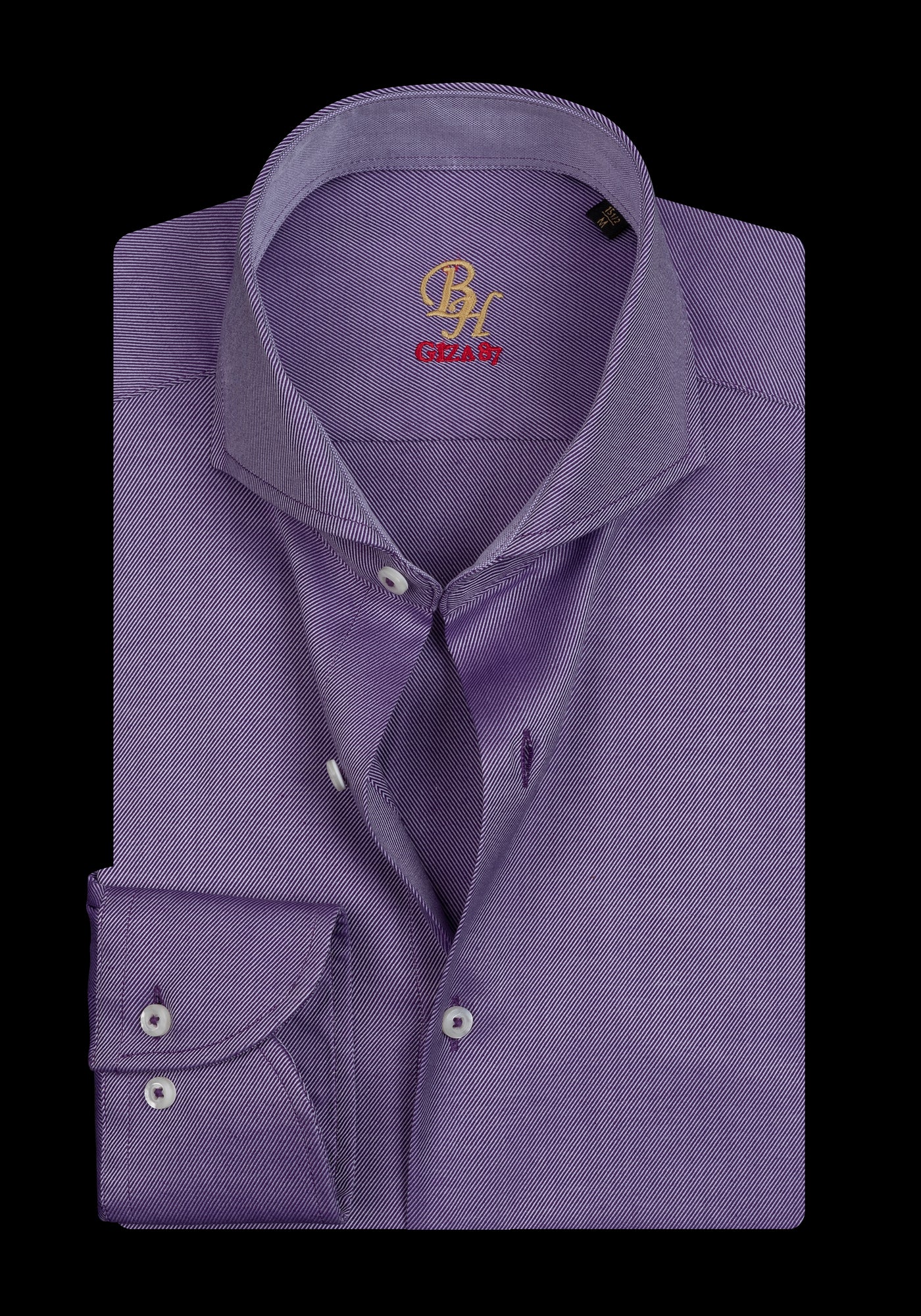 Giza 87 Cotton Dusk Violet Stripe Fine Twill Shirt